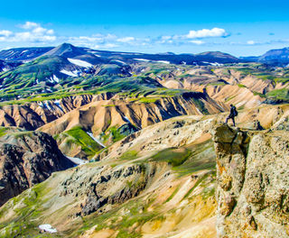 iceland highlands landmannalaugar hiker adstk