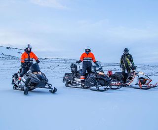 iceland snowmobiling on glacier sca