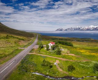 north iceland eyjafjordur aerial view rth