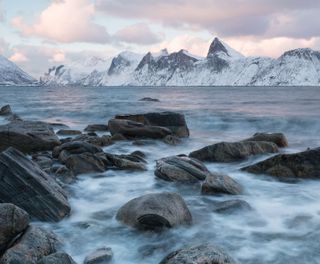 northern norway fjord view from shoreline senja istk