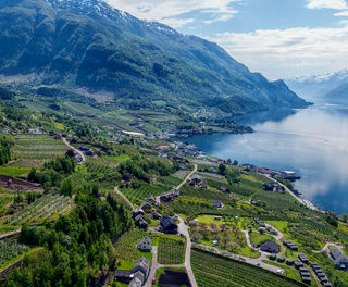 norway fjords lofthus aerial hotel ullensvang