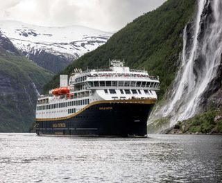 norway havila castor cruising through geirangerfjord