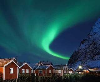 norway lofoten aurora sky rorbuer istk