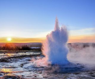 south west iceland strokkur at geysir istk