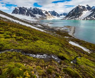 svalbard waggonwaybreen glacier istk