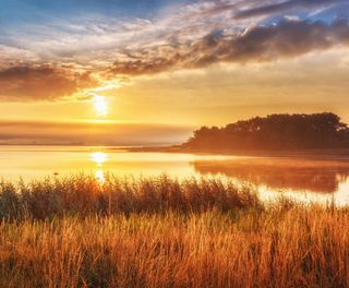 sweden lakes evening sun istk