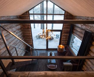 swedish lapland arctic retreat cabin interior view