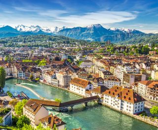 switzerland alps behind lucerne astk