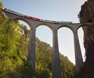 switzerland glacier express crossing landwasser viaduct stefan schlumpf