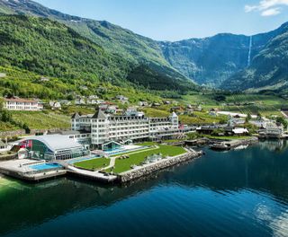 view of hotel ullensvang lofthus fjord norway