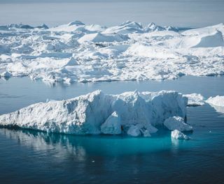 west greenland icebergs in disko bay istk