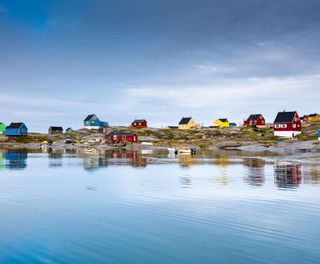 west greenland rodebay settlement coloured houses istk