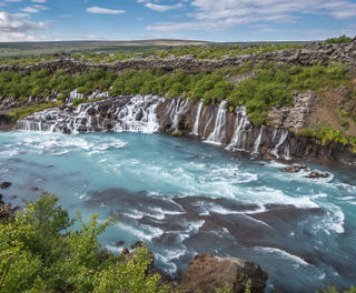 west iceland hraunfossar view rth