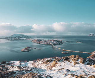 Snow covered landscapes of Sommaroy