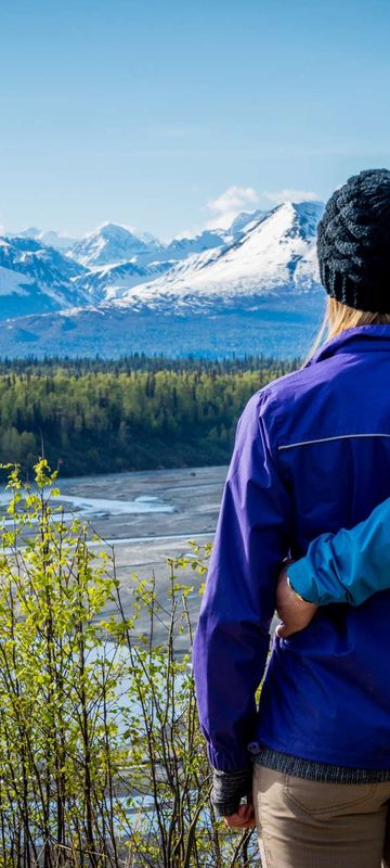 Admiring the view over Denali National Park