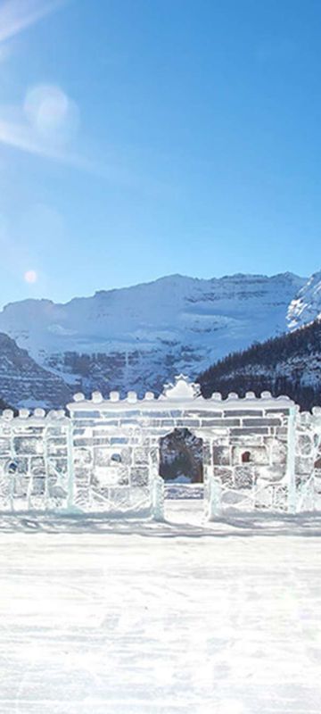 alberta fairmont chateau lake louise skating ice castle