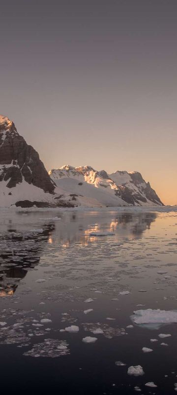 antarctic peninsula lemaire channel early morning light istk