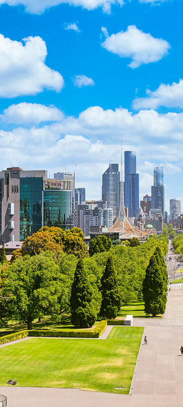 australia melbourne city from war memorial istk