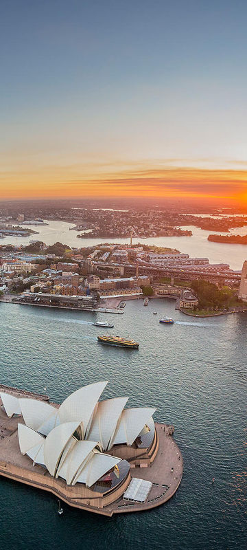 australia new south wales sydney harbour sunset dnsw