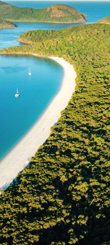 australia queensland whitehaven beach aerial view