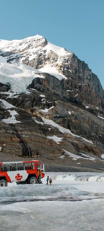 canada alberta giant truck on athabasca glacier ta