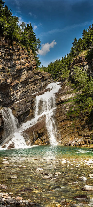 canada alberta waterton lakes waterfall istk