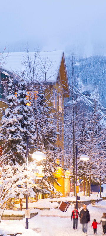 canada british columbia whistler village in winter istk