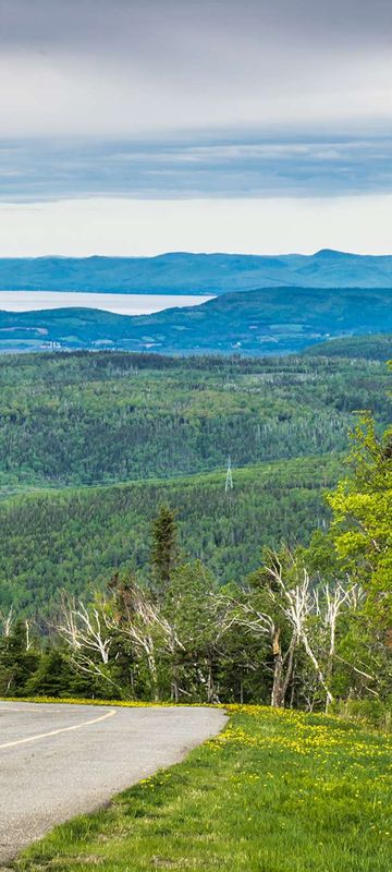 canada quebec gaspesie view towards chaleurs bay astk