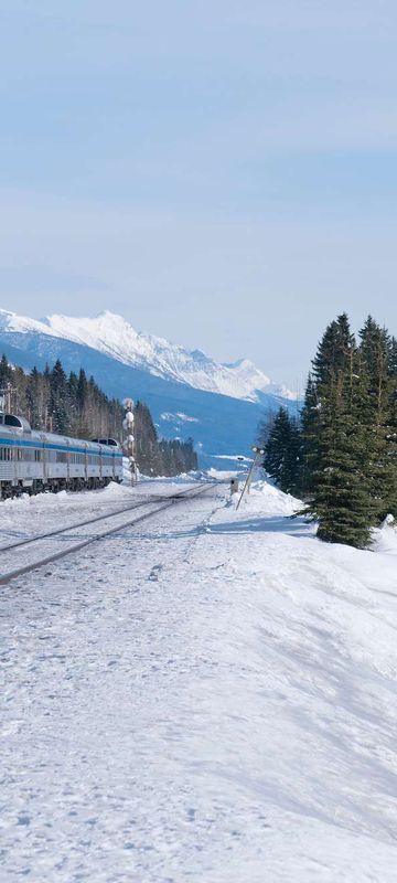 canada via rail the canadian route winter vr