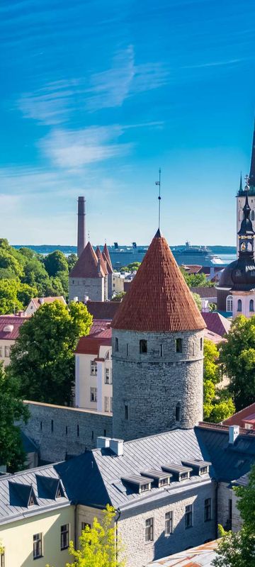 estonia tallinn skyline over st nicholas church astk