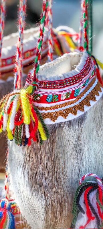 finland traditional sami handicraft bag istk