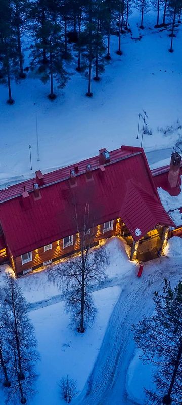 finnish lapland aerial view of beana laponia rth