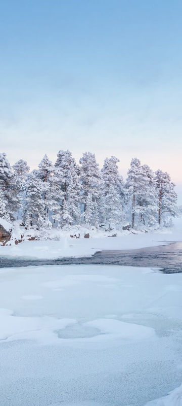 finnish lapland juutua river winter whj