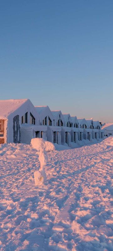 finnish lapland star arctic hotel exterior dusk