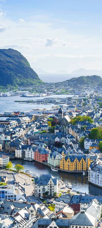 fjord norway alesund aerial view istk