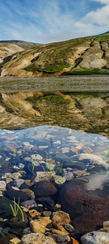 iceland east fjords borgarfjordur eystri rhyolite mountains reflection rth