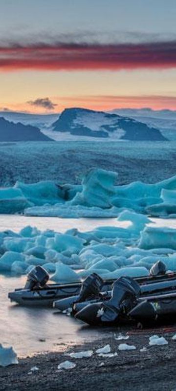 iceland jokulsarlon at dusk rth