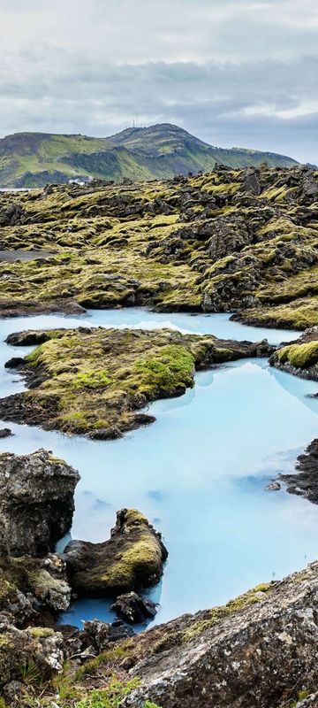 iceland reykjanes peninsula geothermal pools near blue lagoon