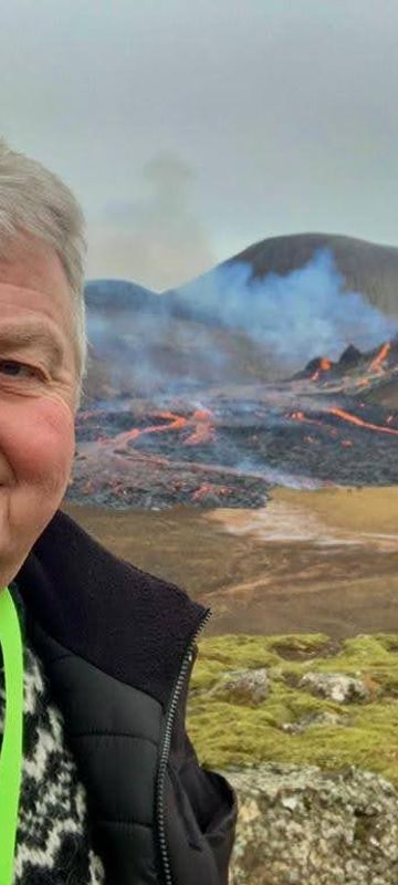 iceland rth sigurdsson in front of fagradalsfjall eruption site 20mar2021