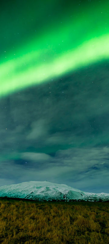 iceland snaefellsnes northern lights and snaefellsjokull rth