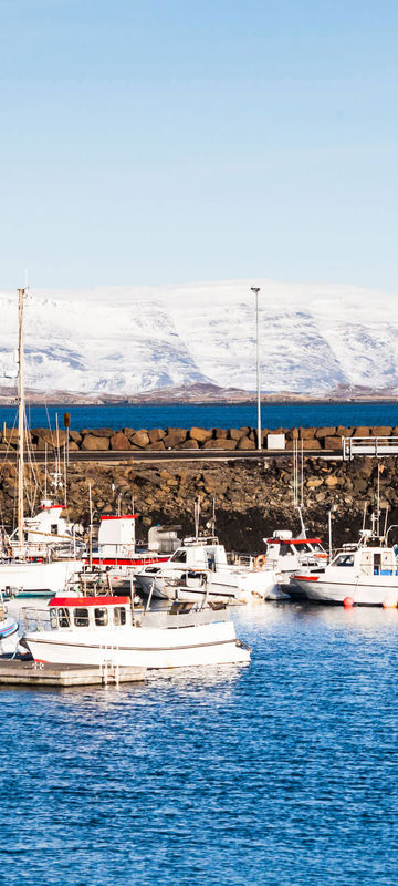 iceland snaefellsnes stykkisholmur harbour winter astk