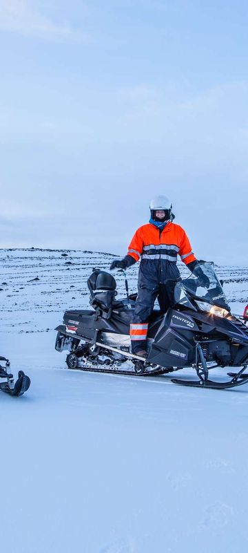 iceland snowmobiling on glacier sca