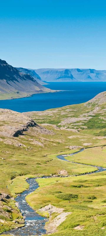 iceland west fjords isafjordur view istk