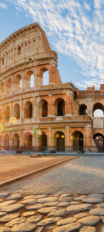 italy early morning at the colosseum rome istk