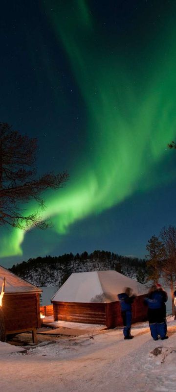 malangen nikka camp with aurora