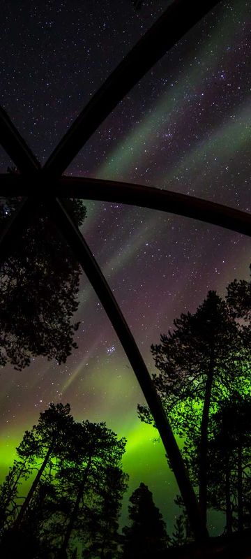 nellim wilderness hotel looking out from aurora bubble