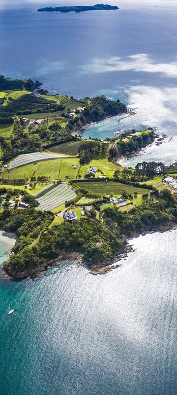 new zealand aerial view of waiheke island istk