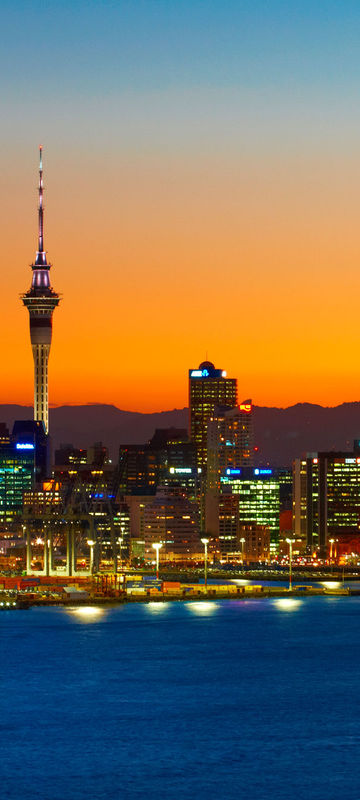 new zealand auckland skyline at night tnz