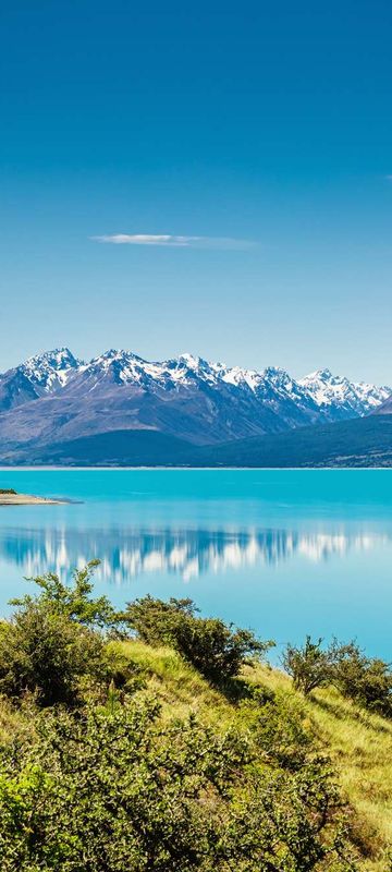 new zealand lake pukaki mt cook glacier istk