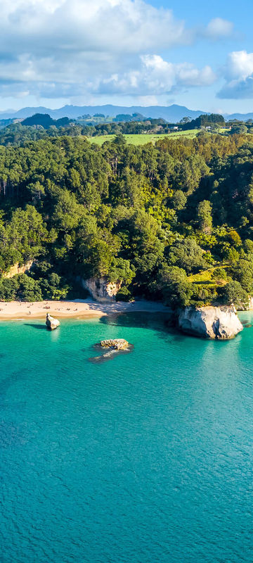 new zealand view of coromandel coastline astk